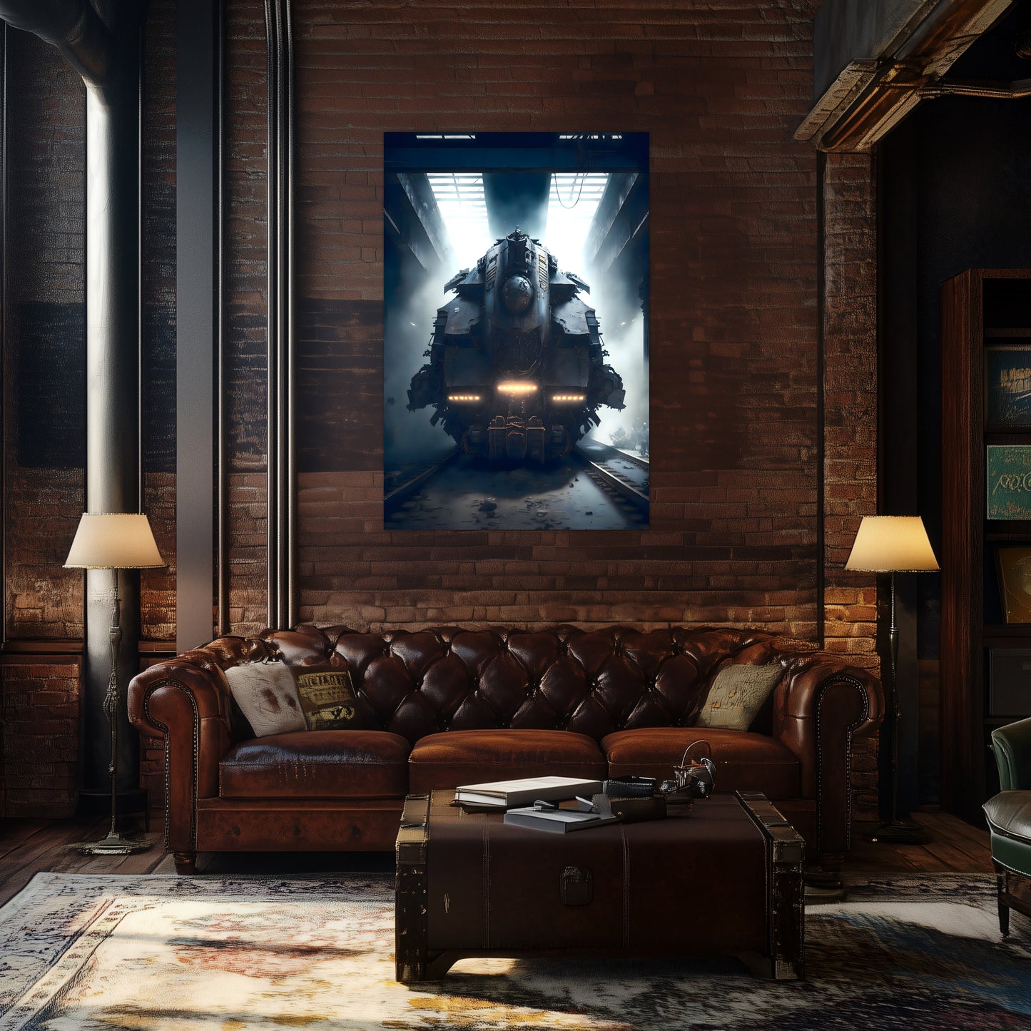 Diesel Train Poster – Aeternum Custos | Awe-Inspiring Wall Art for Sci-Fi & Fantasy Train Enthusiasts | Unique and Exclusive Artwork