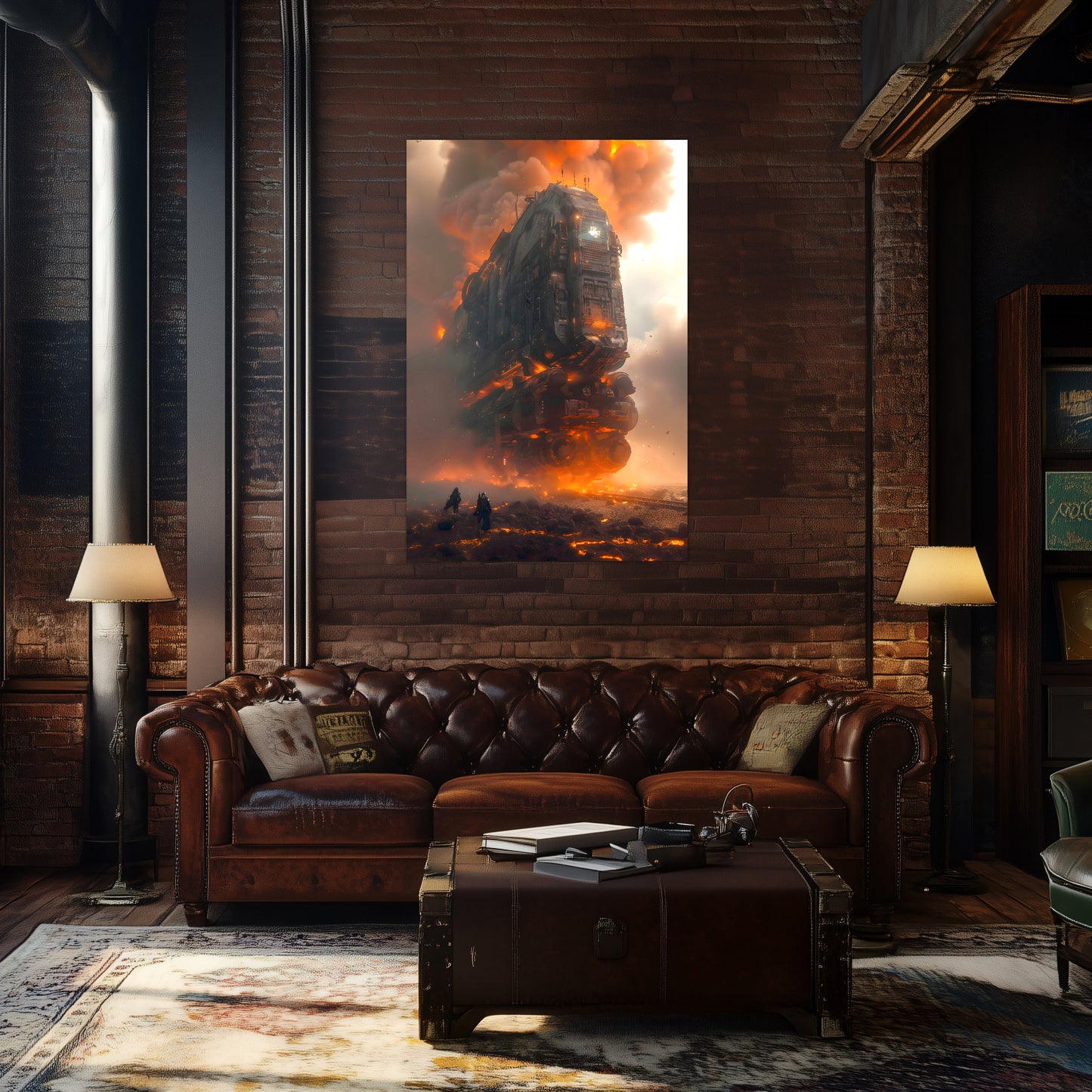 Wasteland Train Poster – Exodus Beta | Awe-Inspiring Wall Art for Sci-Fi & Fantasy Train Enthusiasts | Unique and Exclusive Artwork