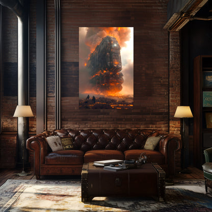 Wasteland Train Poster – Exodus Beta | Awe-Inspiring Wall Art for Sci-Fi & Fantasy Train Enthusiasts | Unique and Exclusive Artwork