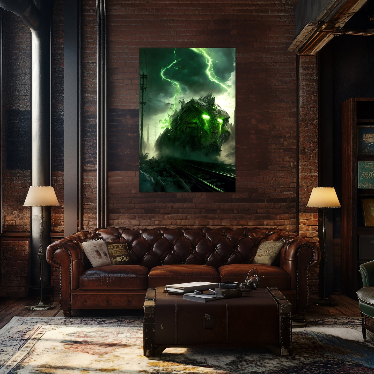 Zombie Train Poster – Wraithstorm Oppressor | Awe-Inspiring Wall Art for Sci-Fi & Fantasy Train Enthusiasts | Unique and Exclusive Artwork