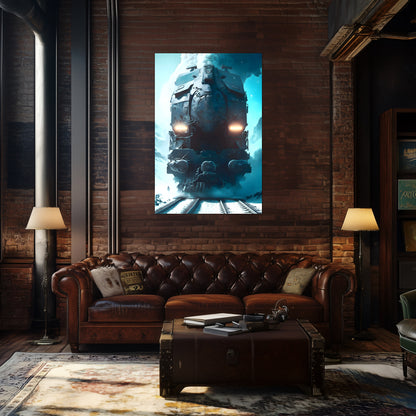 Diesel Train Poster – Stormbreaker Ironclad | Awe-Inspiring Wall Art for Sci-Fi & Fantasy Train Enthusiasts | Unique and Exclusive Artwork