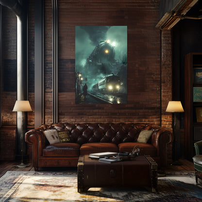 Fantasy Train Poster – Titan Wraith | Awe-Inspiring Wall Art for Sci-Fi & Fantasy Train Enthusiasts | Unique and Exclusive Artwork