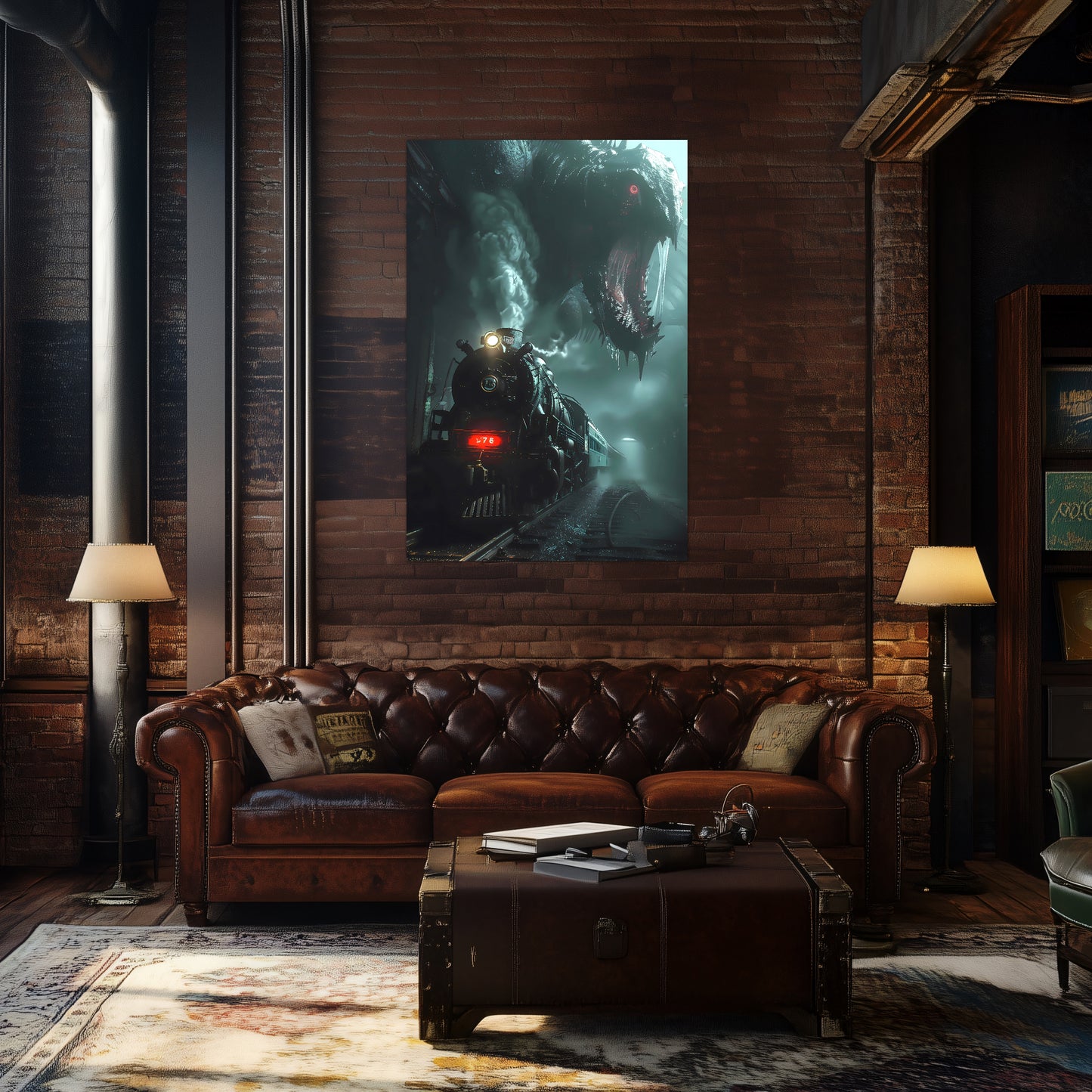 Fantasy Train Poster – Dragonbane Express | Awe-Inspiring Wall Art for Sci-Fi & Fantasy Train Enthusiasts | Unique and Exclusive Artwork