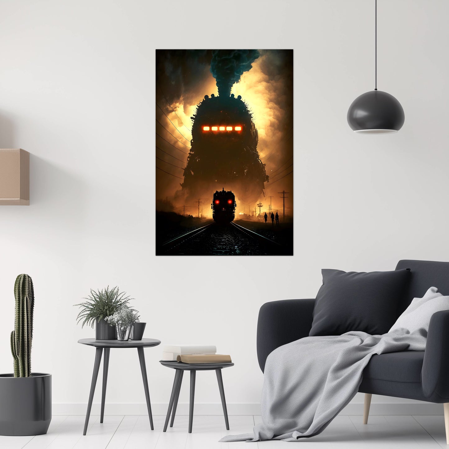 Post-Apocalyptic Train Poster – The Endbringer | Awe-Inspiring Wall Art for Sci-Fi & Fantasy Train Enthusiasts | Unique and Exclusive Artwork