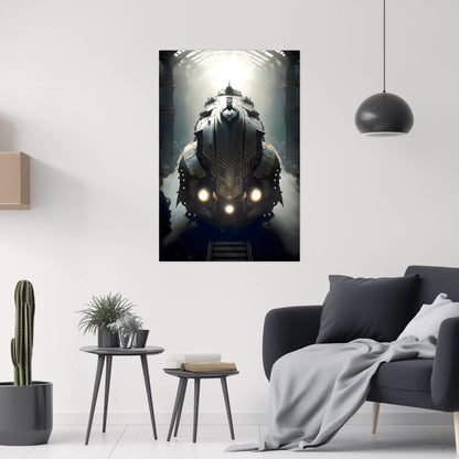 Diesel Train Poster – Chronos Magnus | Awe-Inspiring Wall Art for Sci-Fi & Fantasy Train Enthusiasts | Unique and Exclusive Artwork