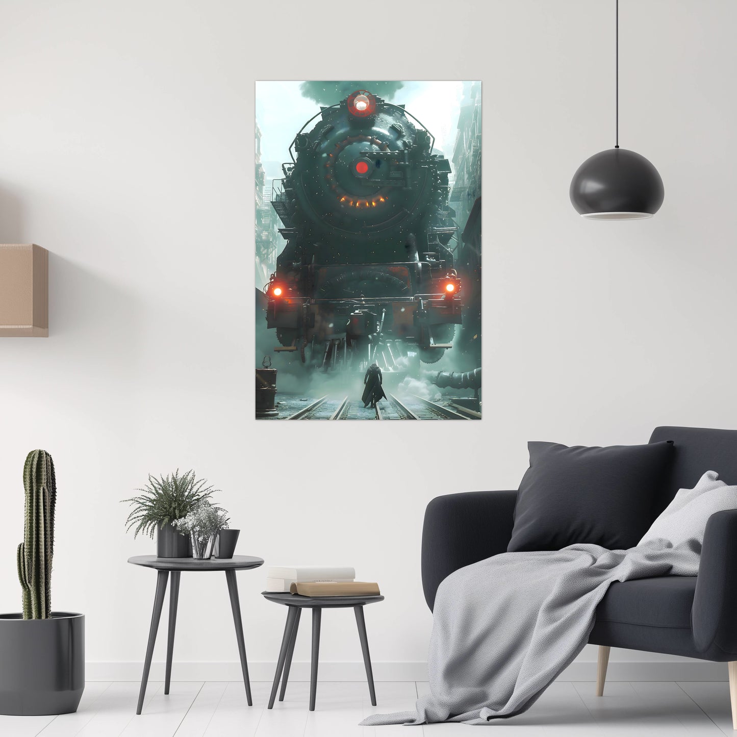 Dystopia Train Poster – Iron Predator | Awe-Inspiring Wall Art for Sci-Fi & Fantasy Train Enthusiasts | Unique and Exclusive Artwork