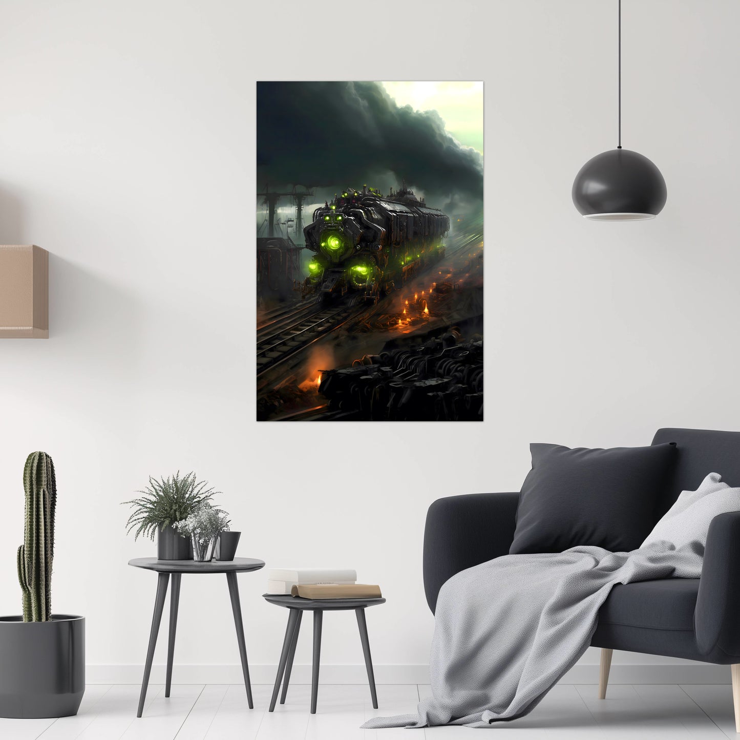 Zombie Train Poster – Dreadcrave Collector | Awe-Inspiring Wall Art for Sci-Fi & Fantasy Train Enthusiasts | Unique and Exclusive Artwork