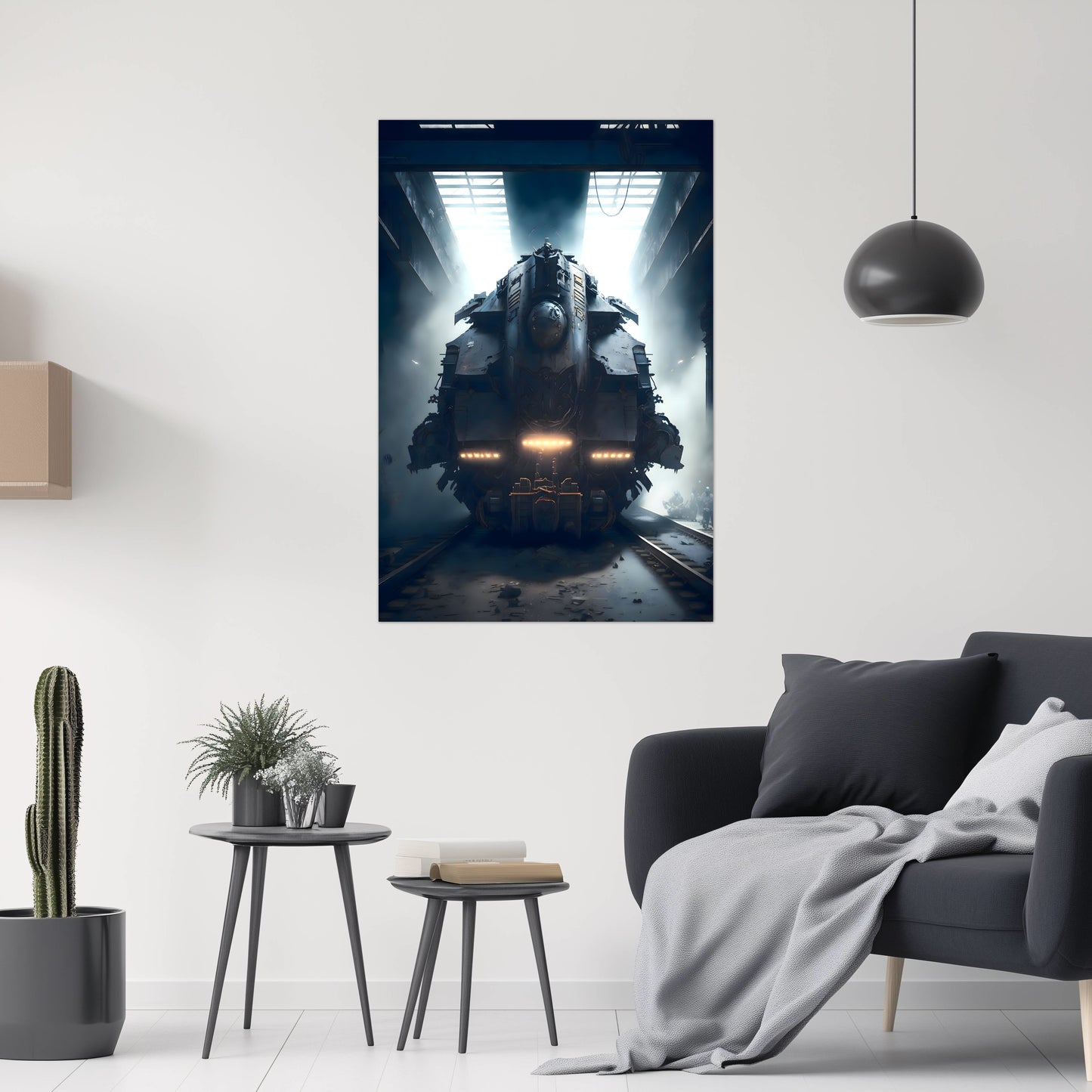 Diesel Train Poster – Aeternum Custos | Awe-Inspiring Wall Art for Sci-Fi & Fantasy Train Enthusiasts | Unique and Exclusive Artwork
