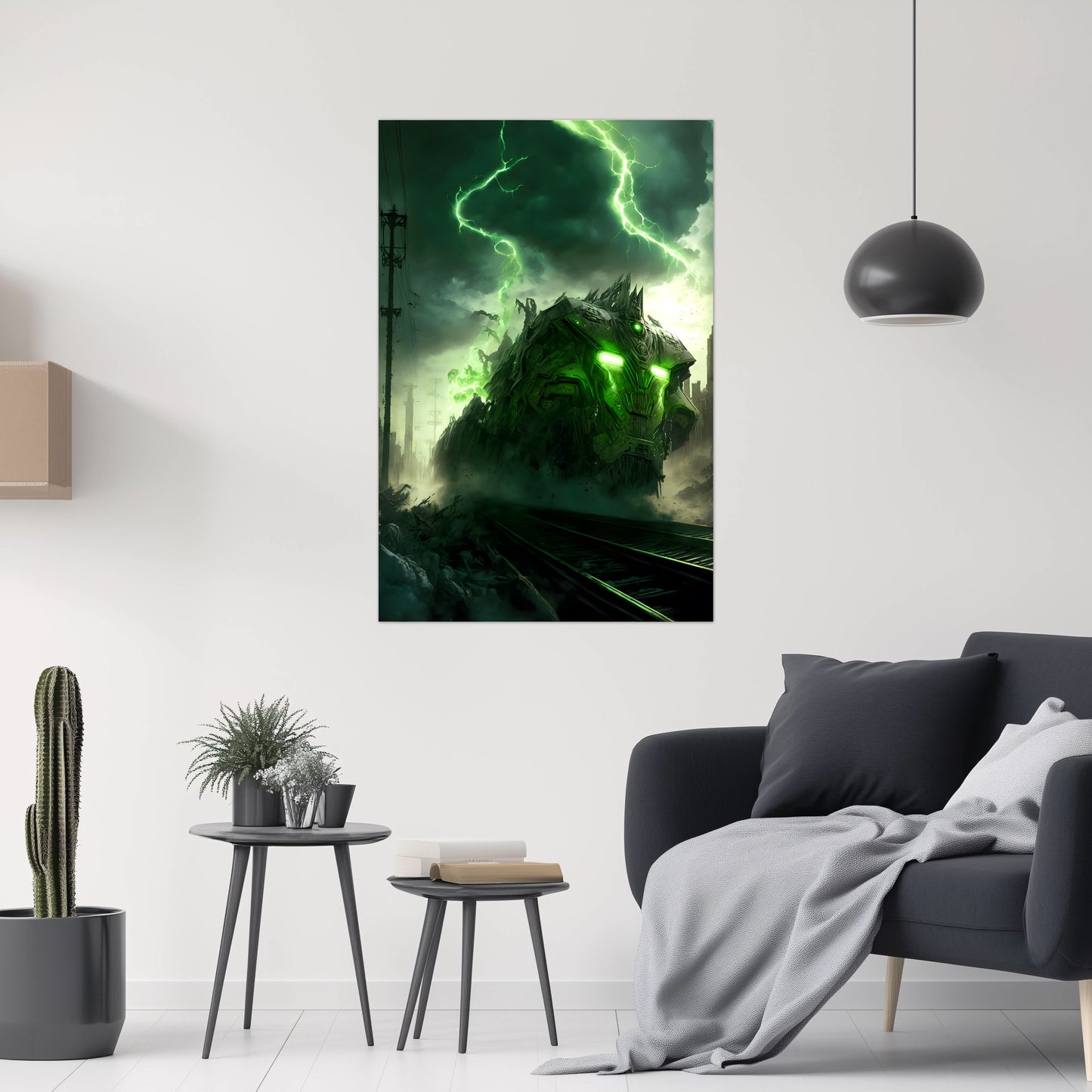 Zombie Train Poster – Wraithstorm Oppressor | Awe-Inspiring Wall Art for Sci-Fi & Fantasy Train Enthusiasts | Unique and Exclusive Artwork