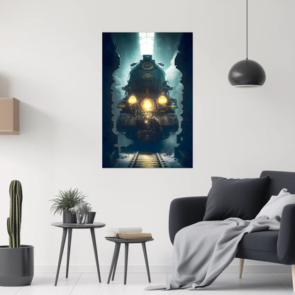 Diesel Train Poster – Tempus Imperator | Awe-Inspiring Wall Art for Sci-Fi & Fantasy Train Enthusiasts | Unique and Exclusive Artwork