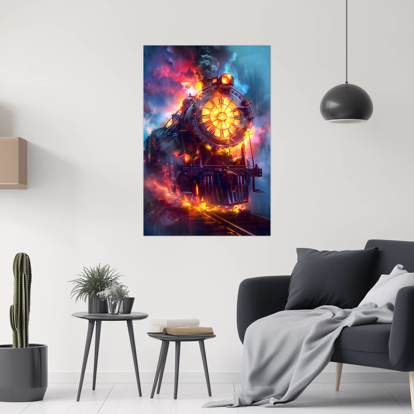 Steampunk Train Poster – Eternal Engine | Awe-Inspiring Wall Art for Sci-Fi & Fantasy Train Enthusiasts | Unique and Exclusive Artwork