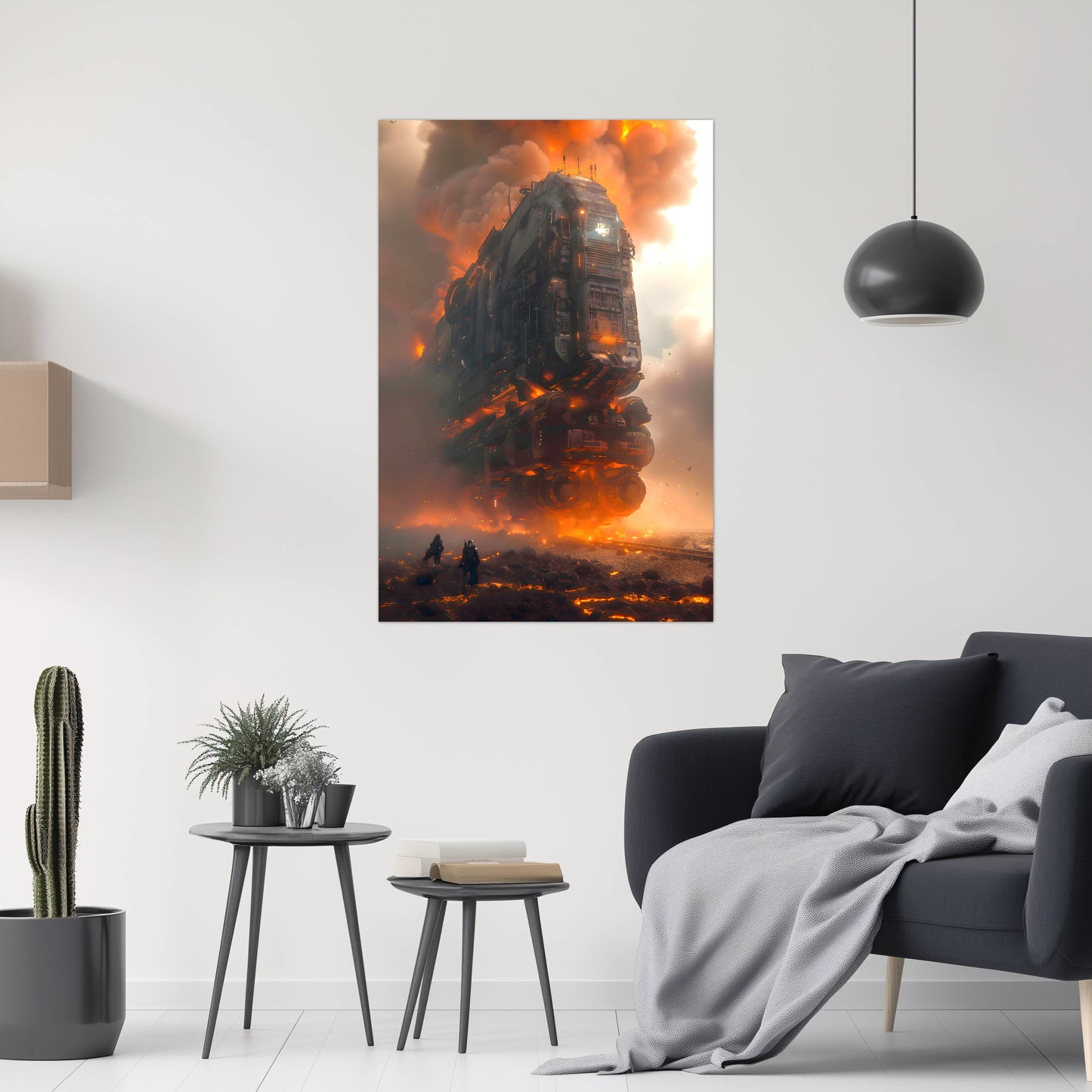 Wasteland Train Poster – Exodus Beta | Awe-Inspiring Wall Art for Sci-Fi & Fantasy Train Enthusiasts | Unique and Exclusive Artwork