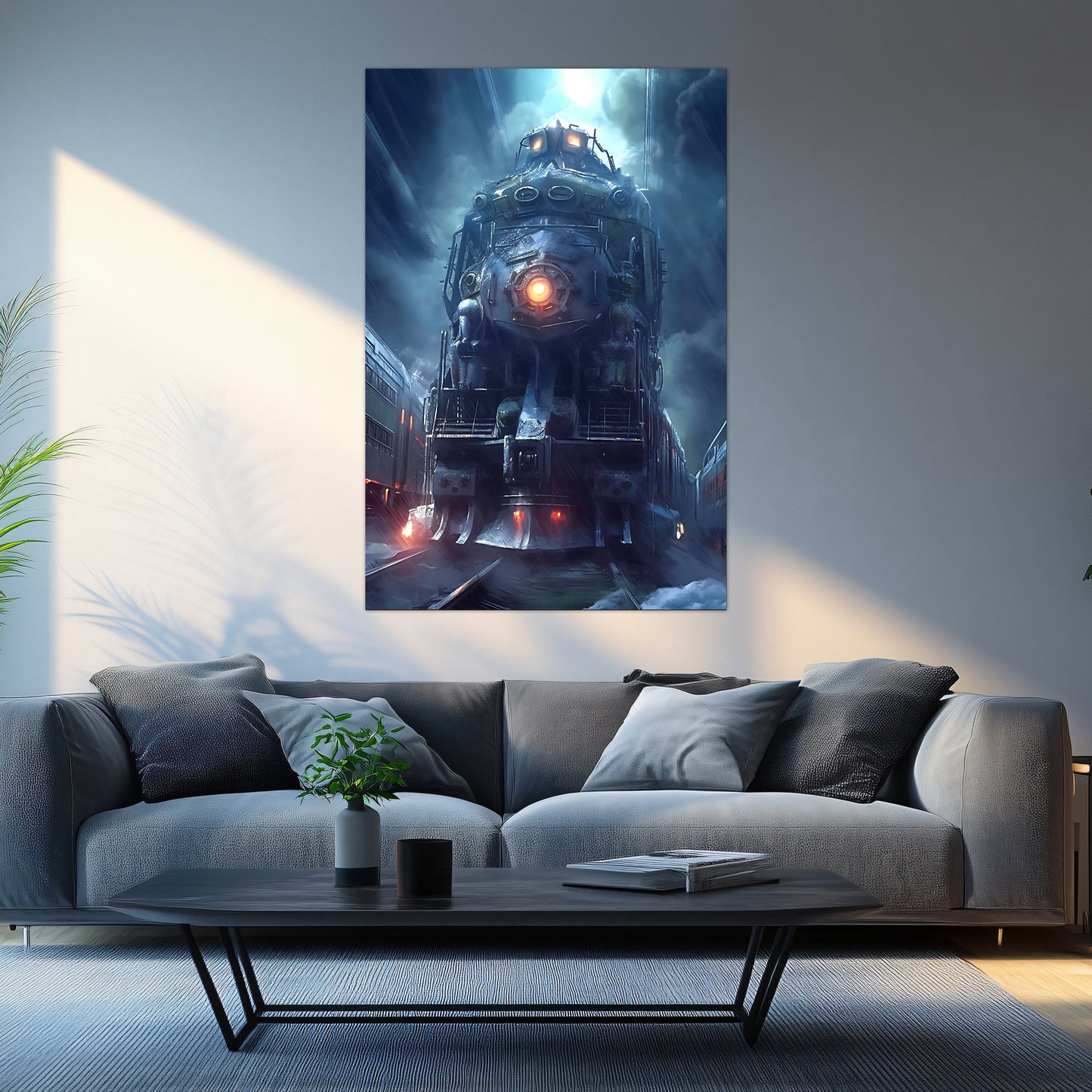 Post-Apocalyptic Train Poster – Winterborn Thunderheart | Awe-Inspiring Wall Art for Sci-Fi & Fantasy Train Enthusiasts | Unique and Exclusive Artwork