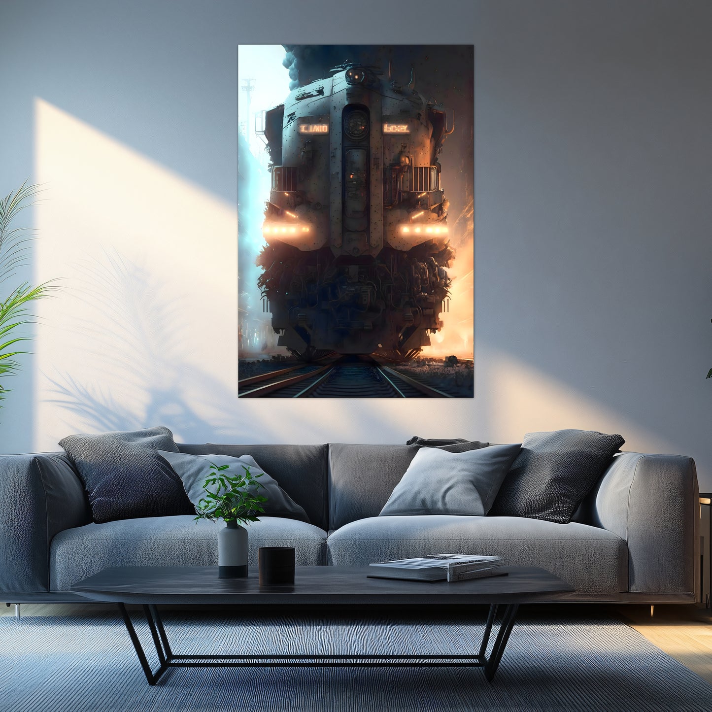 Diesel Train Poster – Warhound Mk IV | Awe-Inspiring Wall Art for Sci-Fi & Fantasy Train Enthusiasts | Unique and Exclusive Artwork