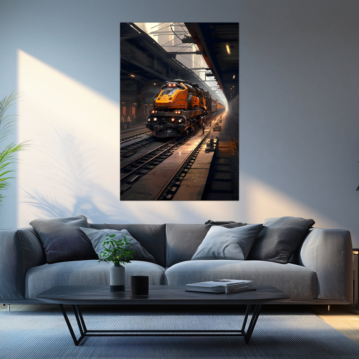 Diesel Train Poster – Blazerush Hauler | Awe-Inspiring Wall Art for Sci-Fi & Fantasy Train Enthusiasts | Unique and Exclusive Artwork