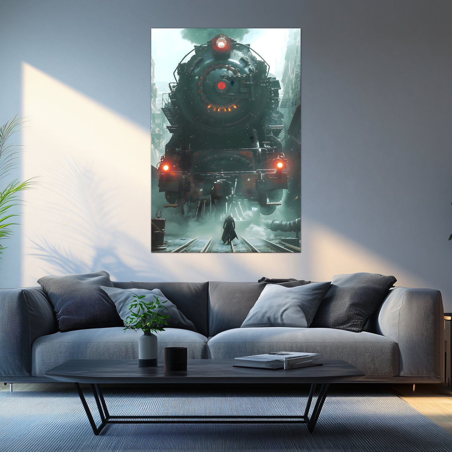 Dystopia Train Poster – Iron Predator | Awe-Inspiring Wall Art for Sci-Fi & Fantasy Train Enthusiasts | Unique and Exclusive Artwork