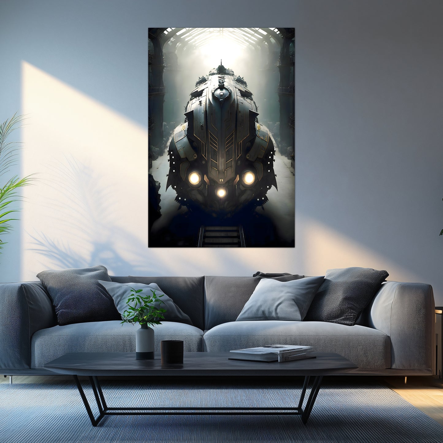 Diesel Train Poster – Chronos Magnus | Awe-Inspiring Wall Art for Sci-Fi & Fantasy Train Enthusiasts | Unique and Exclusive Artwork