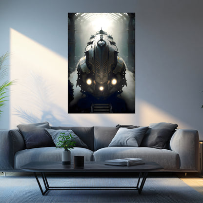 Diesel Train Poster – Chronos Magnus | Awe-Inspiring Wall Art for Sci-Fi & Fantasy Train Enthusiasts | Unique and Exclusive Artwork