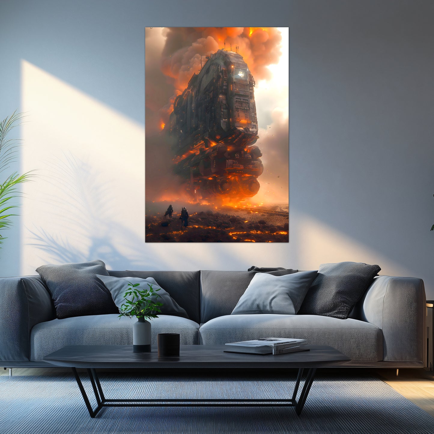 Wasteland Train Poster – Exodus Beta | Awe-Inspiring Wall Art for Sci-Fi & Fantasy Train Enthusiasts | Unique and Exclusive Artwork