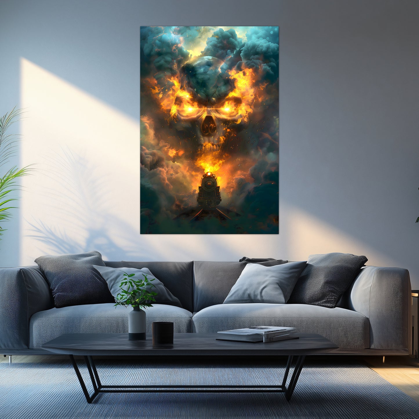 Fantasy Train Poster – Oblivion Express | Awe-Inspiring Wall Art for Sci-Fi & Fantasy Train Enthusiasts | Unique and Exclusive Artwork