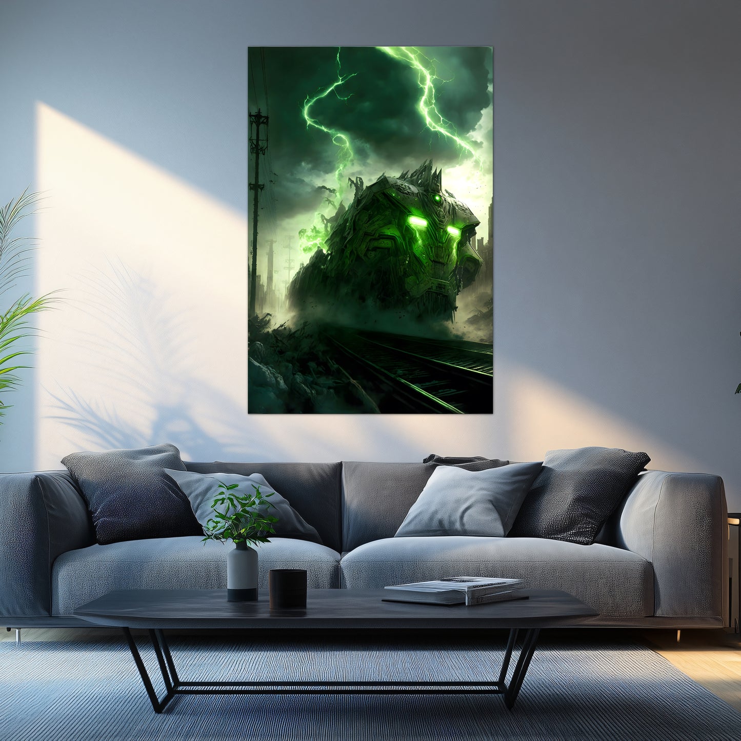 Zombie Train Poster – Wraithstorm Oppressor | Awe-Inspiring Wall Art for Sci-Fi & Fantasy Train Enthusiasts | Unique and Exclusive Artwork