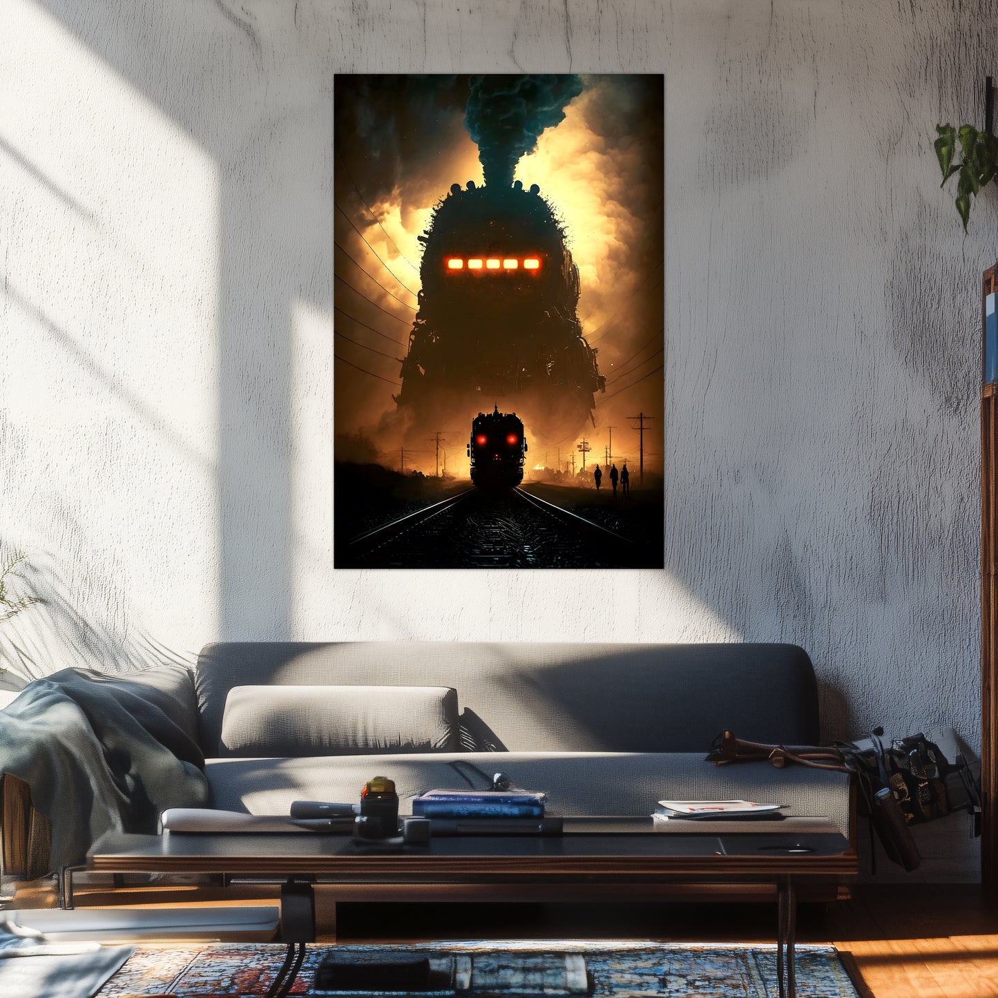 Post-Apocalyptic Train Poster – The Endbringer | Awe-Inspiring Wall Art for Sci-Fi & Fantasy Train Enthusiasts | Unique and Exclusive Artwork