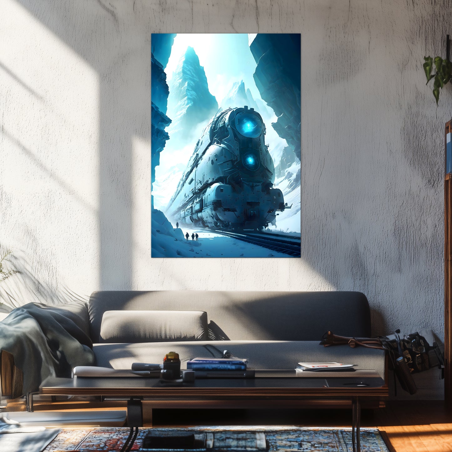 Post-Apocalyptic Train Poster – Icebreaker | Awe-Inspiring Wall Art for Sci-Fi & Fantasy Train Enthusiasts | Unique and Exclusive Artwork