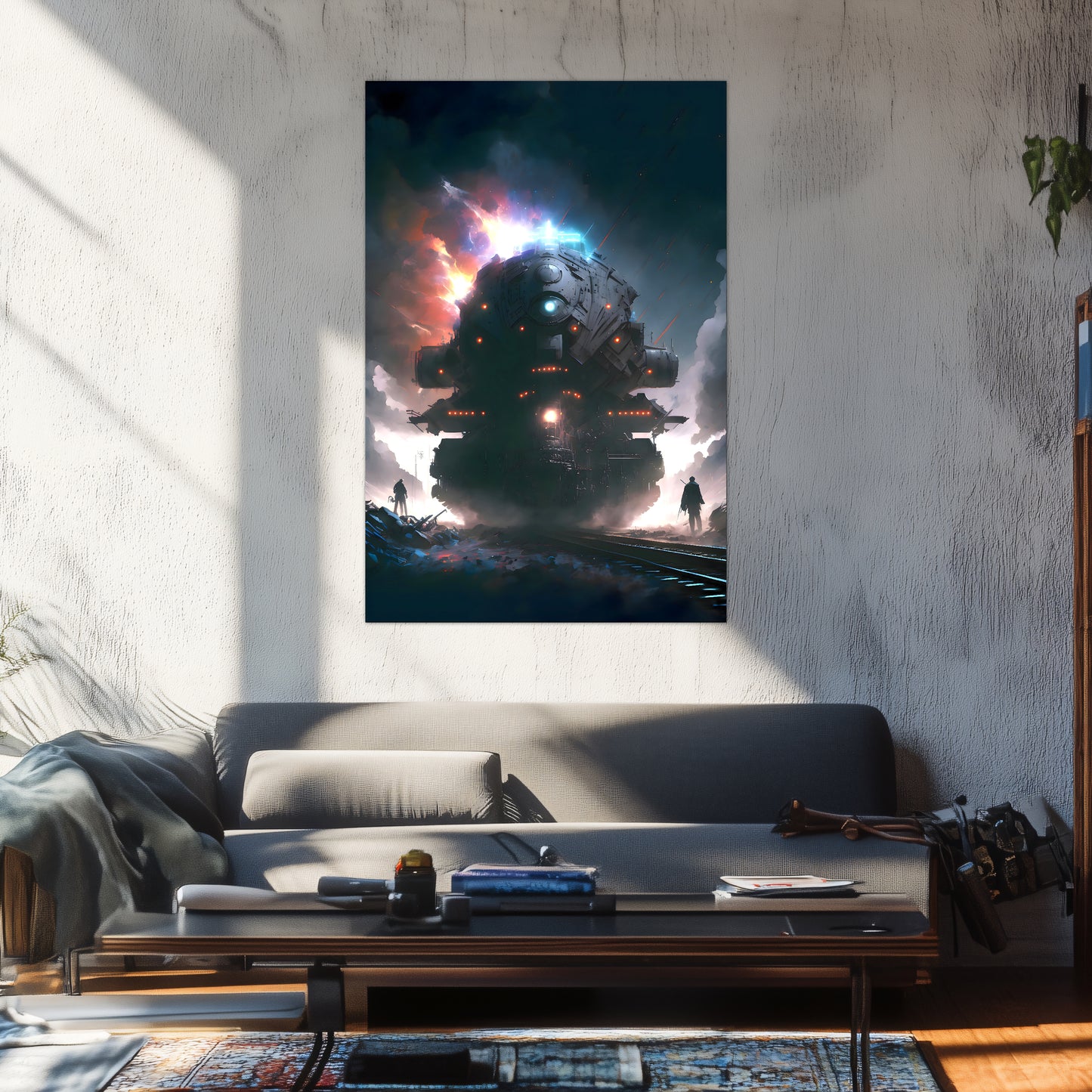 Wasteland Train Poster – The Voidstalker | Awe-Inspiring Wall Art for Sci-Fi & Fantasy Train Enthusiasts | Unique and Exclusive Artwork