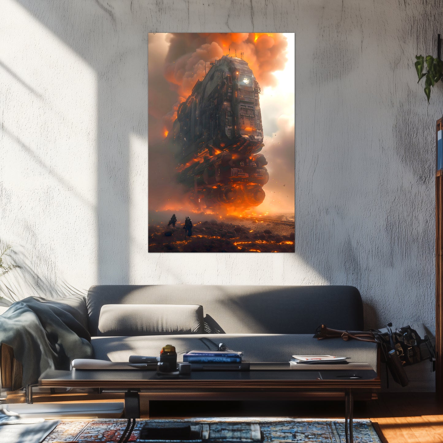 Wasteland Train Poster – Exodus Beta | Awe-Inspiring Wall Art for Sci-Fi & Fantasy Train Enthusiasts | Unique and Exclusive Artwork