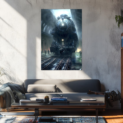 Dystopia Train Poster – SPX 4449 | Awe-Inspiring Wall Art for Sci-Fi & Fantasy Train Enthusiasts | Unique and Exclusive Artwork