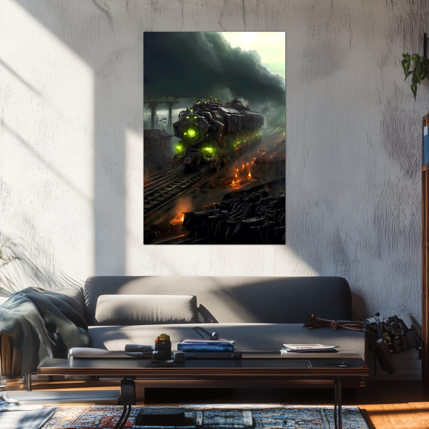 Zombie Train Poster – Dreadcrave Collector | Awe-Inspiring Wall Art for Sci-Fi & Fantasy Train Enthusiasts | Unique and Exclusive Artwork