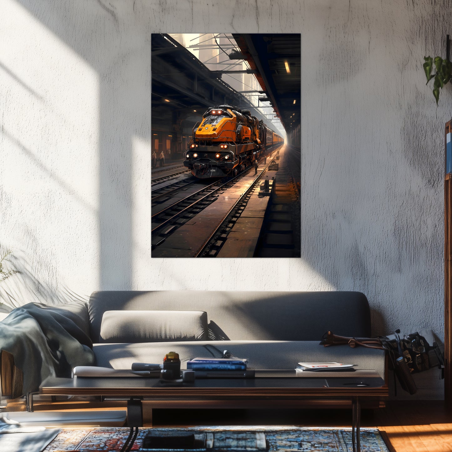 Diesel Train Poster – Blazerush Hauler | Awe-Inspiring Wall Art for Sci-Fi & Fantasy Train Enthusiasts | Unique and Exclusive Artwork