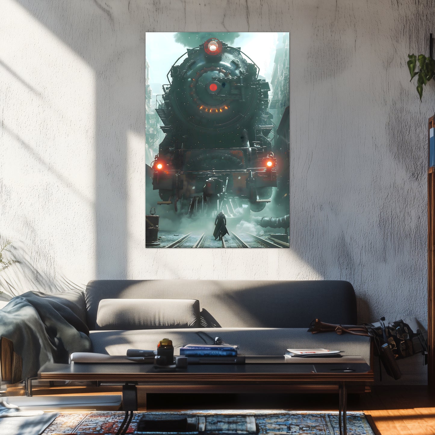 Dystopia Train Poster – Iron Predator | Awe-Inspiring Wall Art for Sci-Fi & Fantasy Train Enthusiasts | Unique and Exclusive Artwork