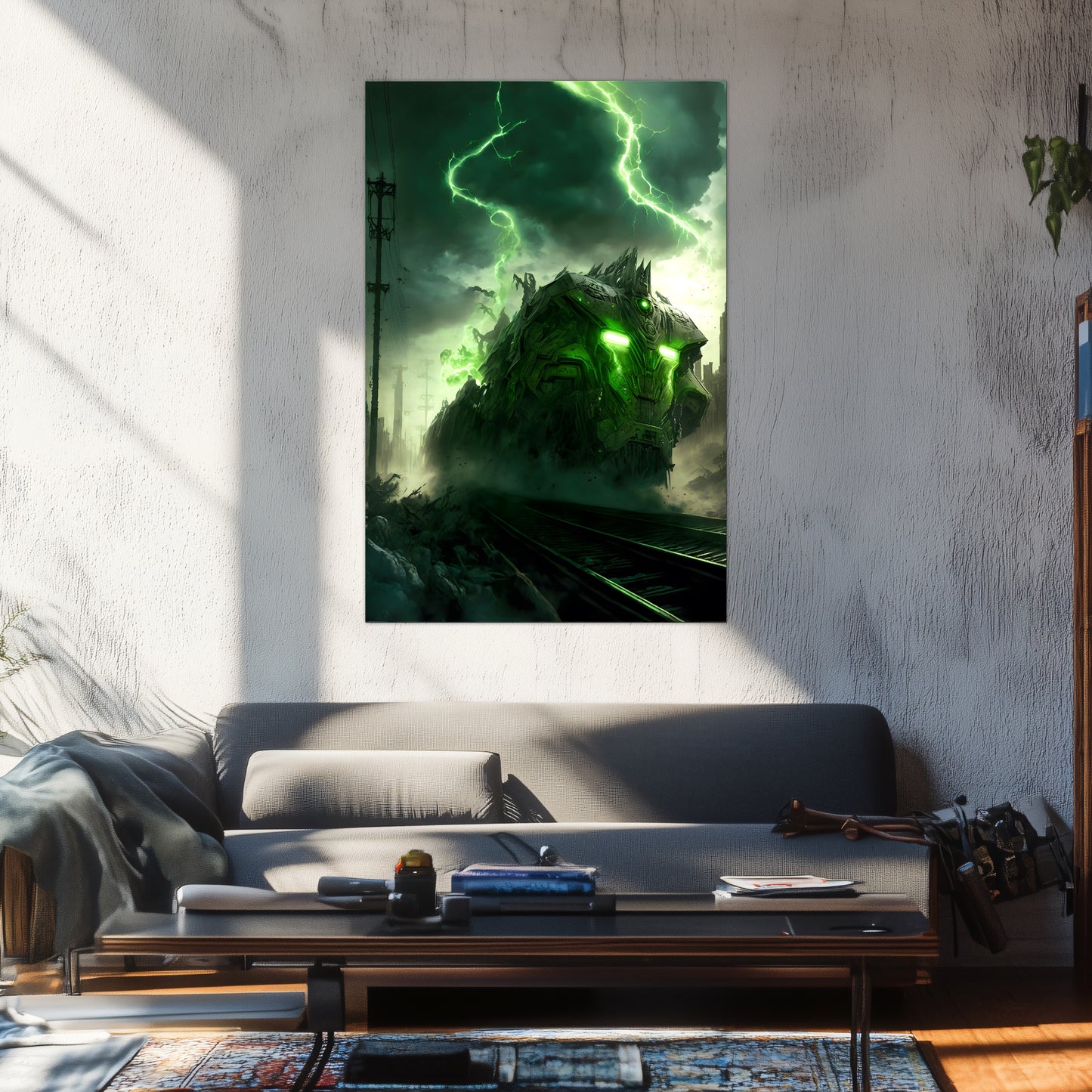 Zombie Train Poster – Wraithstorm Oppressor | Awe-Inspiring Wall Art for Sci-Fi & Fantasy Train Enthusiasts | Unique and Exclusive Artwork