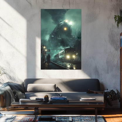 Fantasy Train Poster – Titan Wraith | Awe-Inspiring Wall Art for Sci-Fi & Fantasy Train Enthusiasts | Unique and Exclusive Artwork
