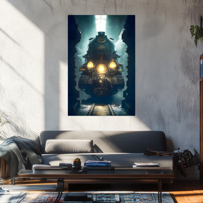Diesel Train Poster – Tempus Imperator | Awe-Inspiring Wall Art for Sci-Fi & Fantasy Train Enthusiasts | Unique and Exclusive Artwork