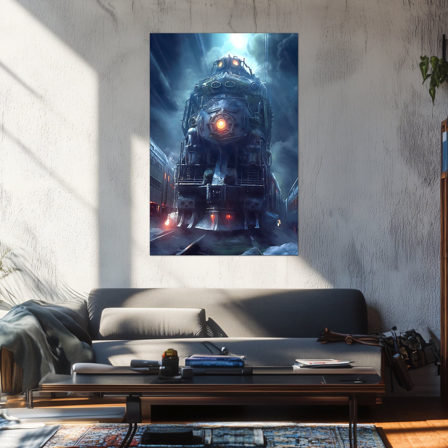 Post-Apocalyptic Train Poster – Winterborn Thunderheart | Awe-Inspiring Wall Art for Sci-Fi & Fantasy Train Enthusiasts | Unique and Exclusive Artwork