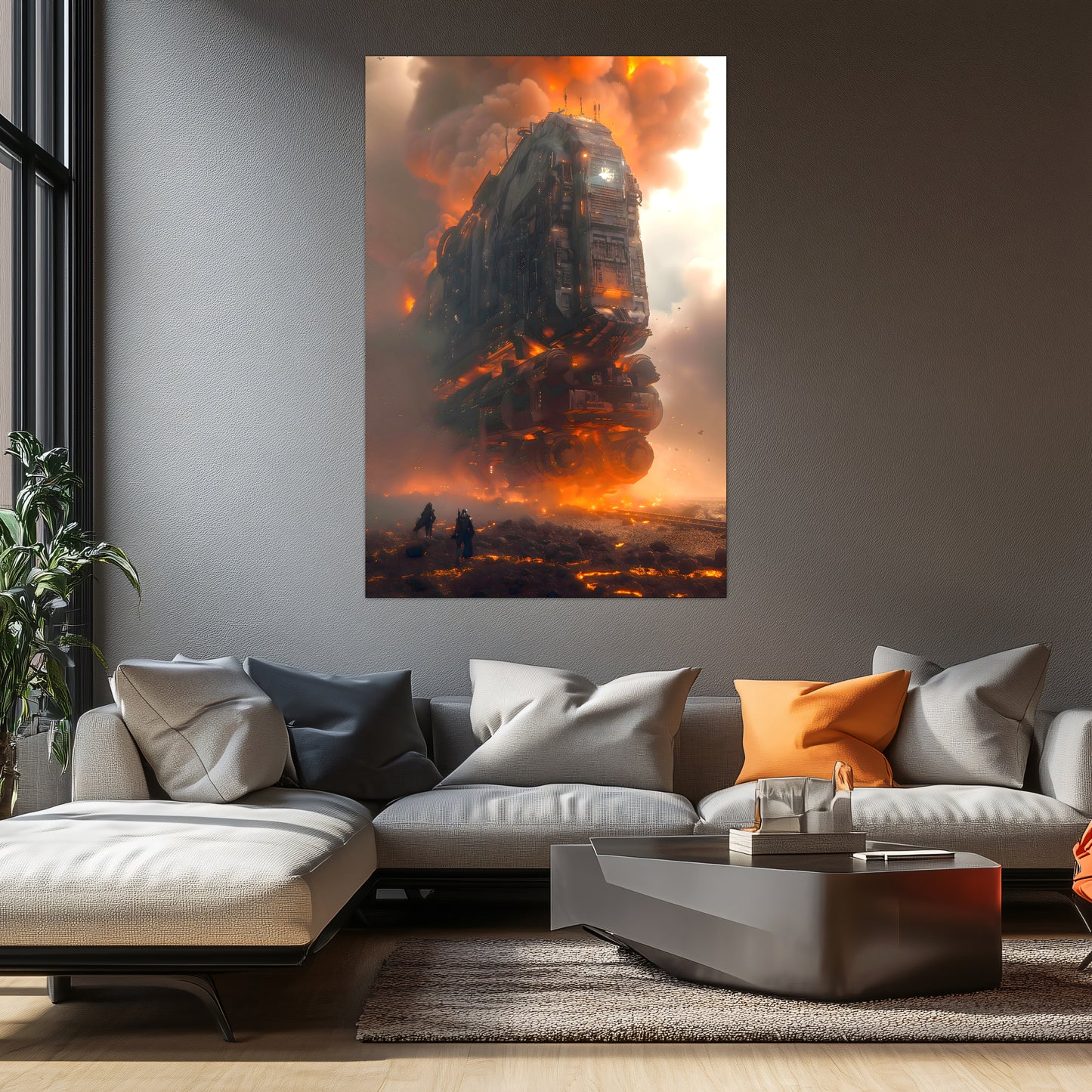Wasteland Train Poster – Exodus Beta | Awe-Inspiring Wall Art for Sci-Fi & Fantasy Train Enthusiasts | Unique and Exclusive Artwork