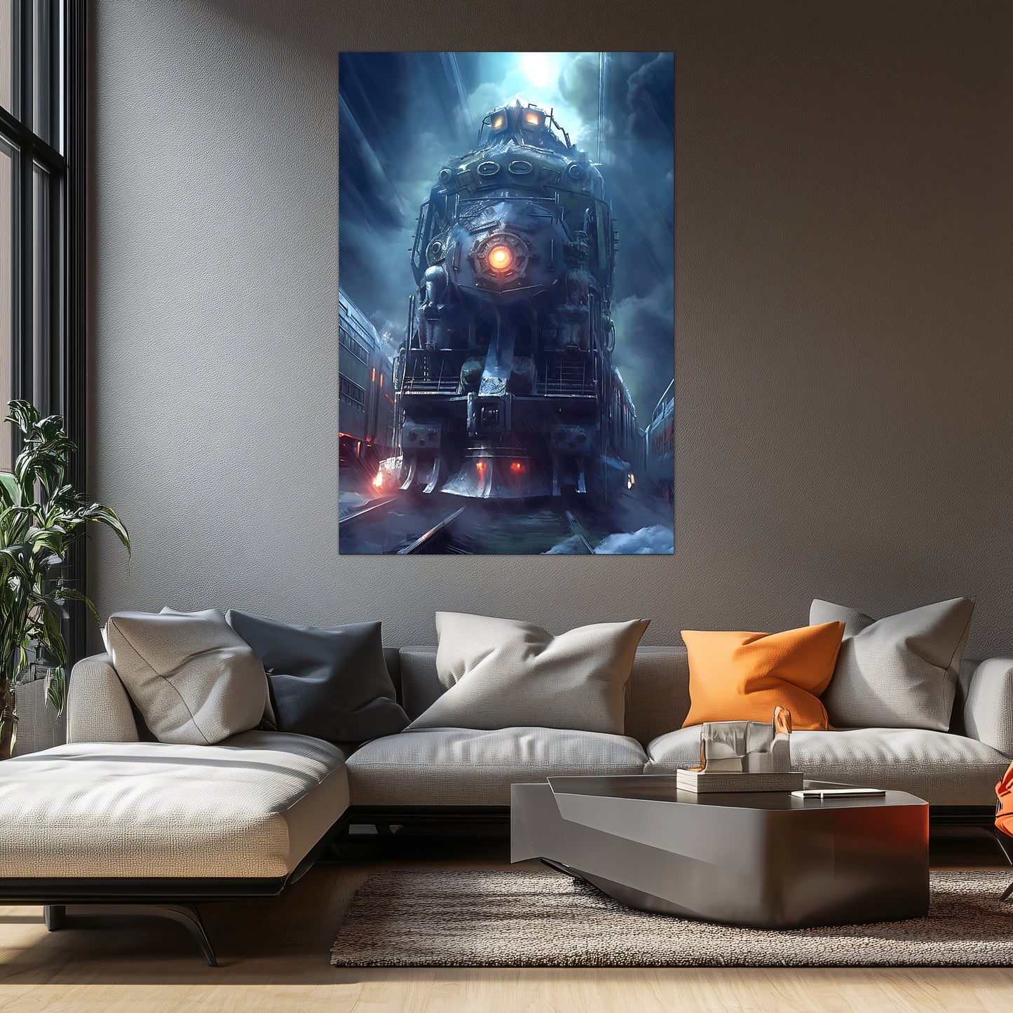 Post-Apocalyptic Train Poster – Winterborn Thunderheart | Awe-Inspiring Wall Art for Sci-Fi & Fantasy Train Enthusiasts | Unique and Exclusive Artwork