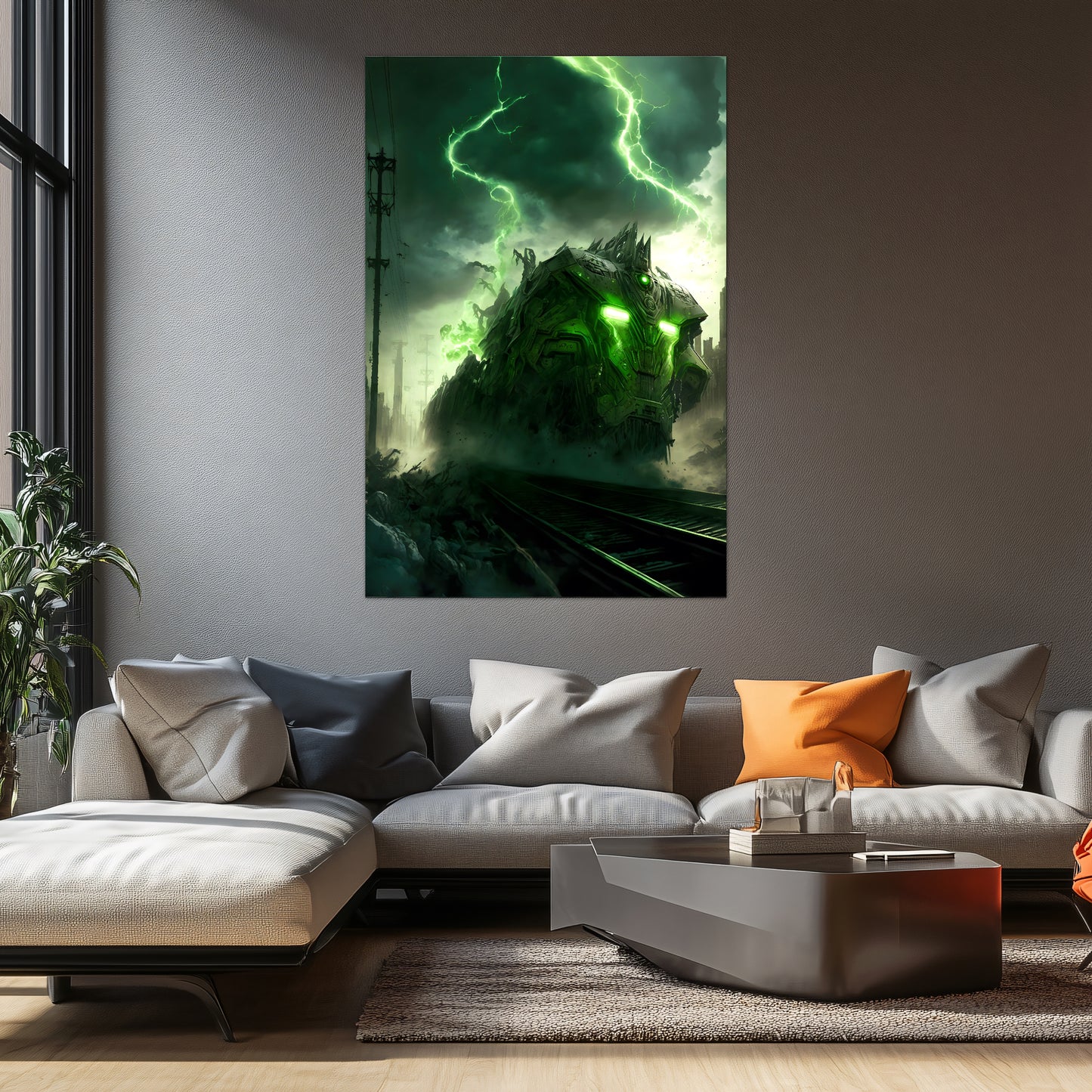 Zombie Train Poster – Wraithstorm Oppressor | Awe-Inspiring Wall Art for Sci-Fi & Fantasy Train Enthusiasts | Unique and Exclusive Artwork
