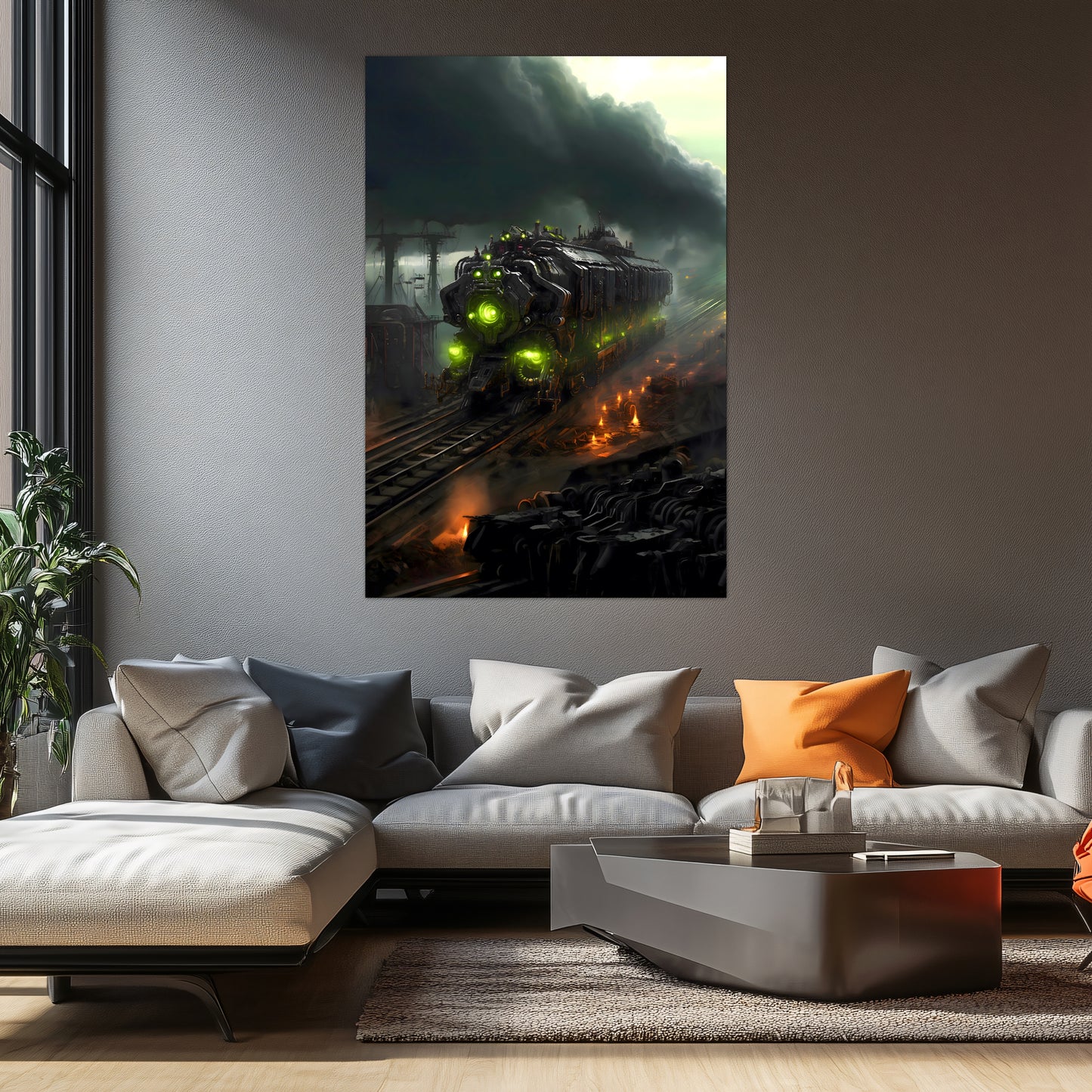 Zombie Train Poster – Dreadcrave Collector | Awe-Inspiring Wall Art for Sci-Fi & Fantasy Train Enthusiasts | Unique and Exclusive Artwork