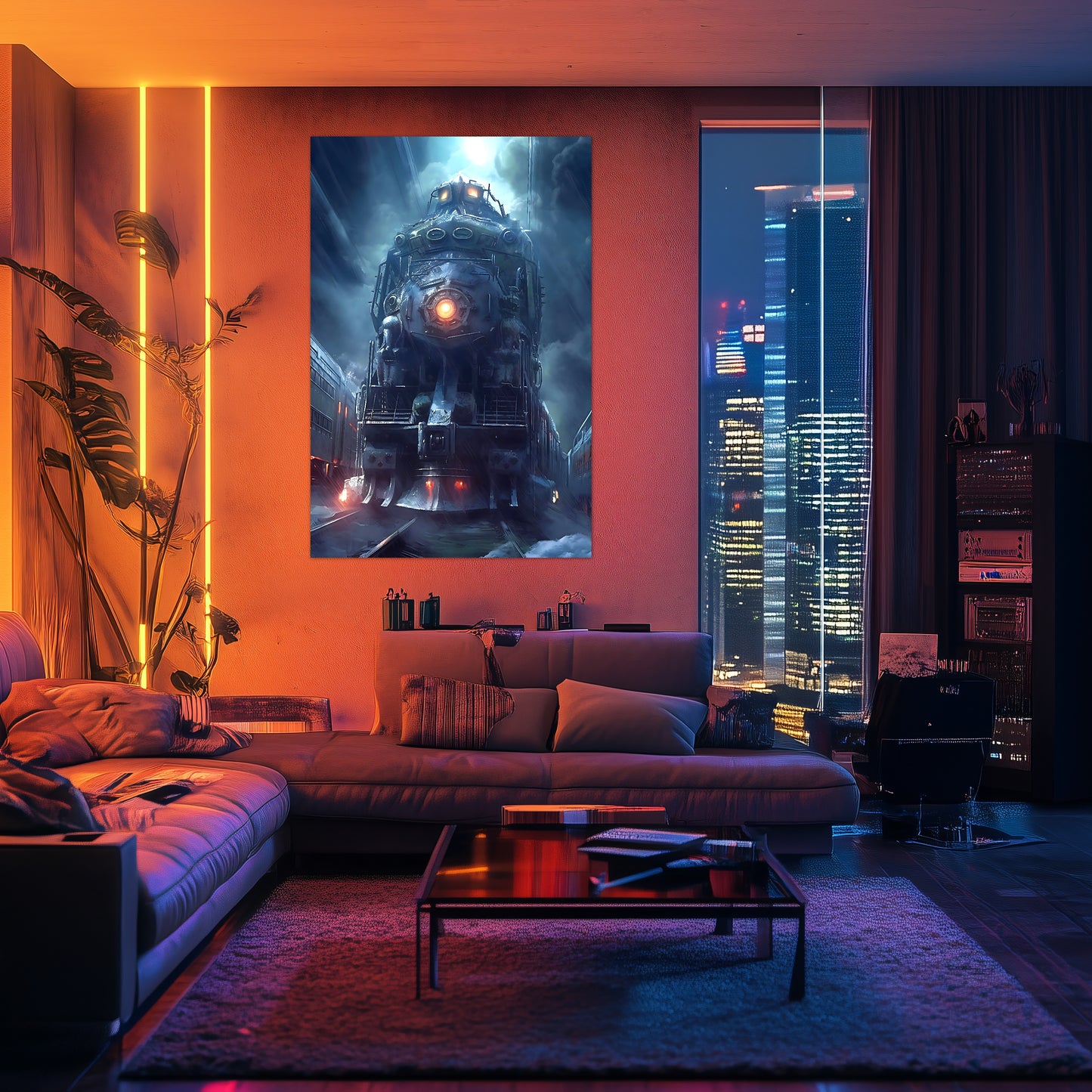 Post-Apocalyptic Train Poster – Winterborn Thunderheart | Awe-Inspiring Wall Art for Sci-Fi & Fantasy Train Enthusiasts | Unique and Exclusive Artwork
