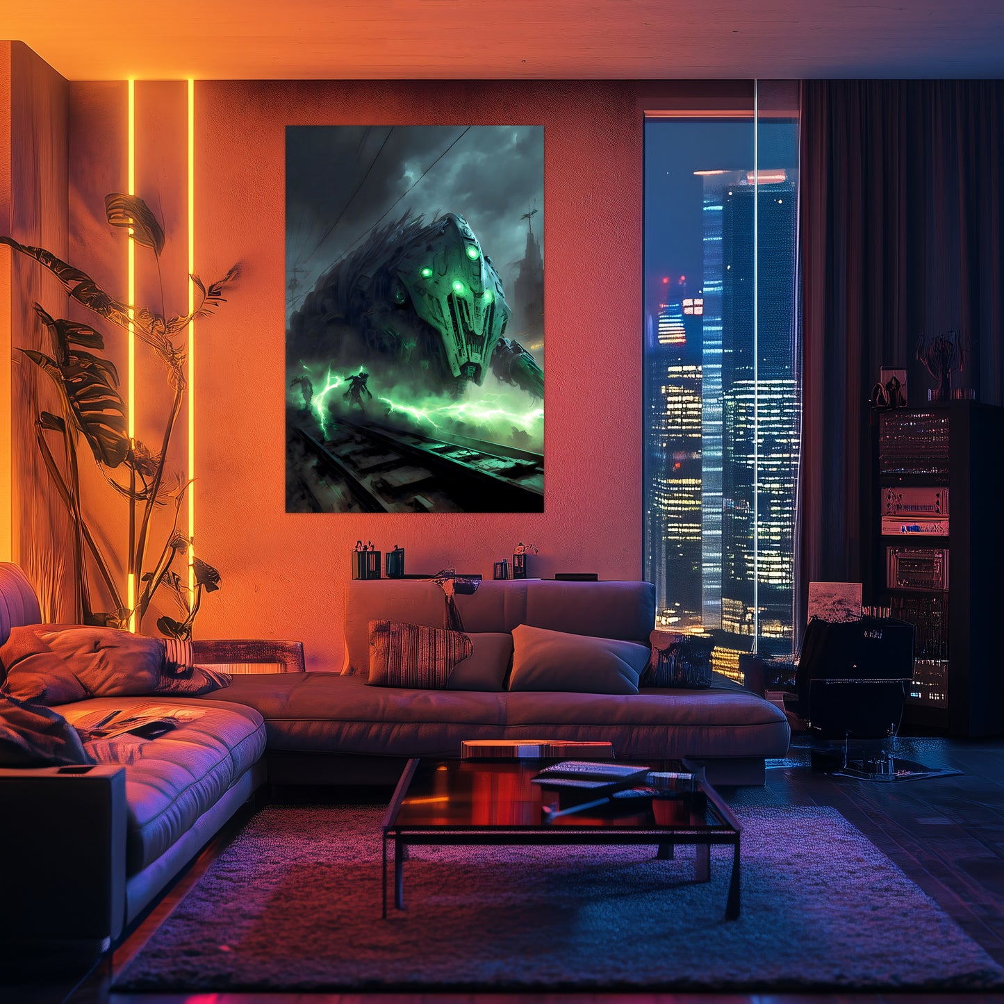 Zombie Train Poster – Darkclad Adjudicator | Awe-Inspiring Wall Art for Sci-Fi & Fantasy Train Enthusiasts | Unique and Exclusive Artwork