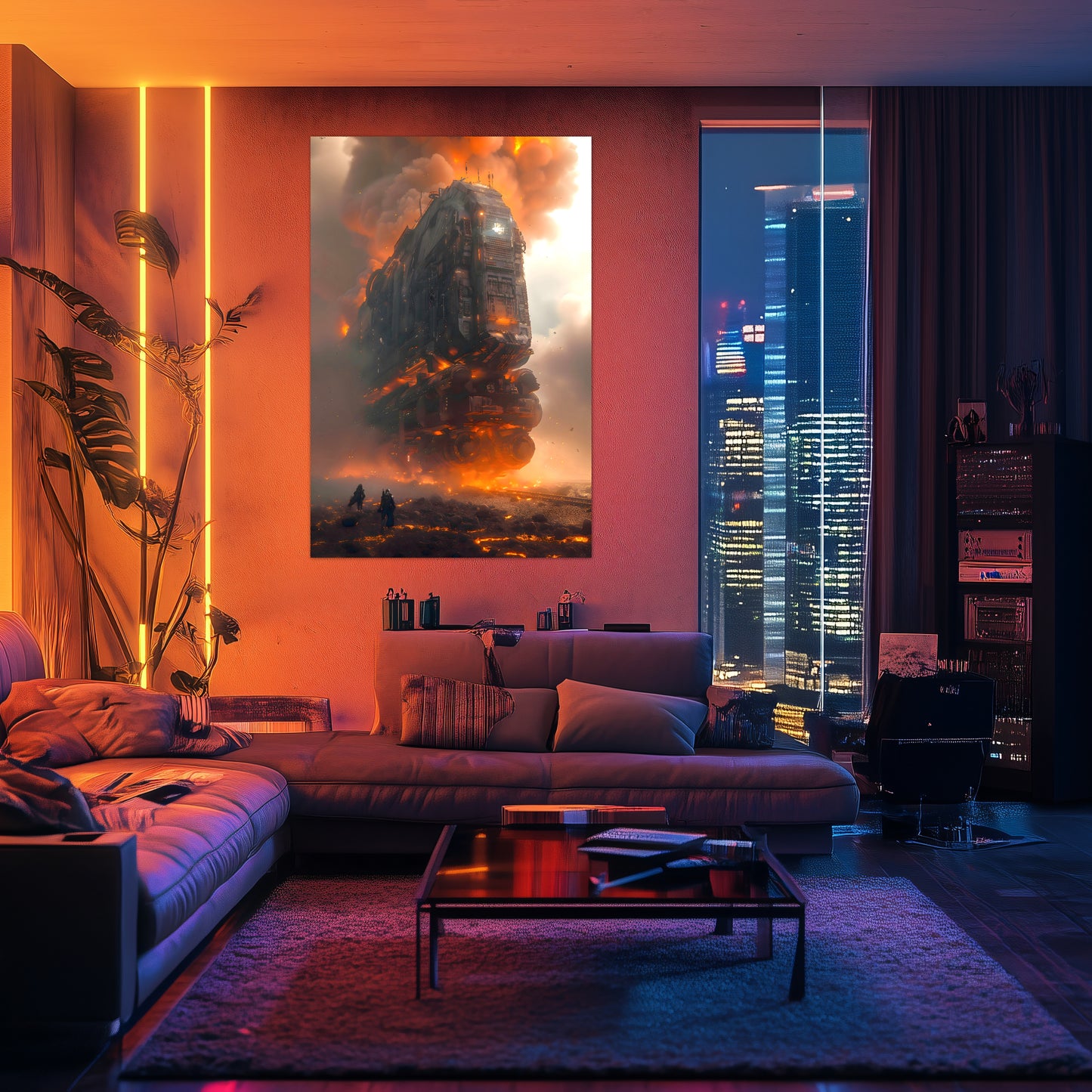 Wasteland Train Poster – Exodus Beta | Awe-Inspiring Wall Art for Sci-Fi & Fantasy Train Enthusiasts | Unique and Exclusive Artwork