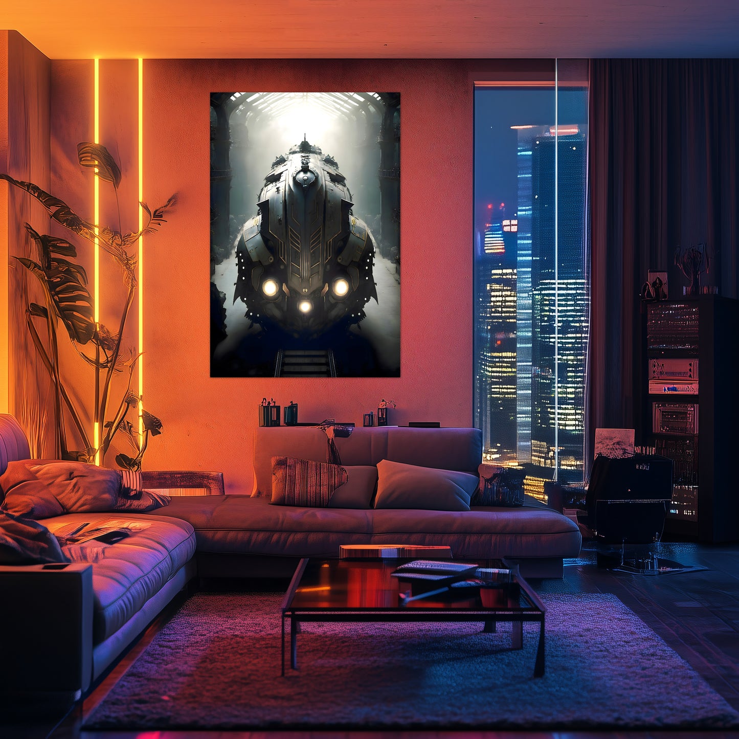 Diesel Train Poster – Chronos Magnus | Awe-Inspiring Wall Art for Sci-Fi & Fantasy Train Enthusiasts | Unique and Exclusive Artwork