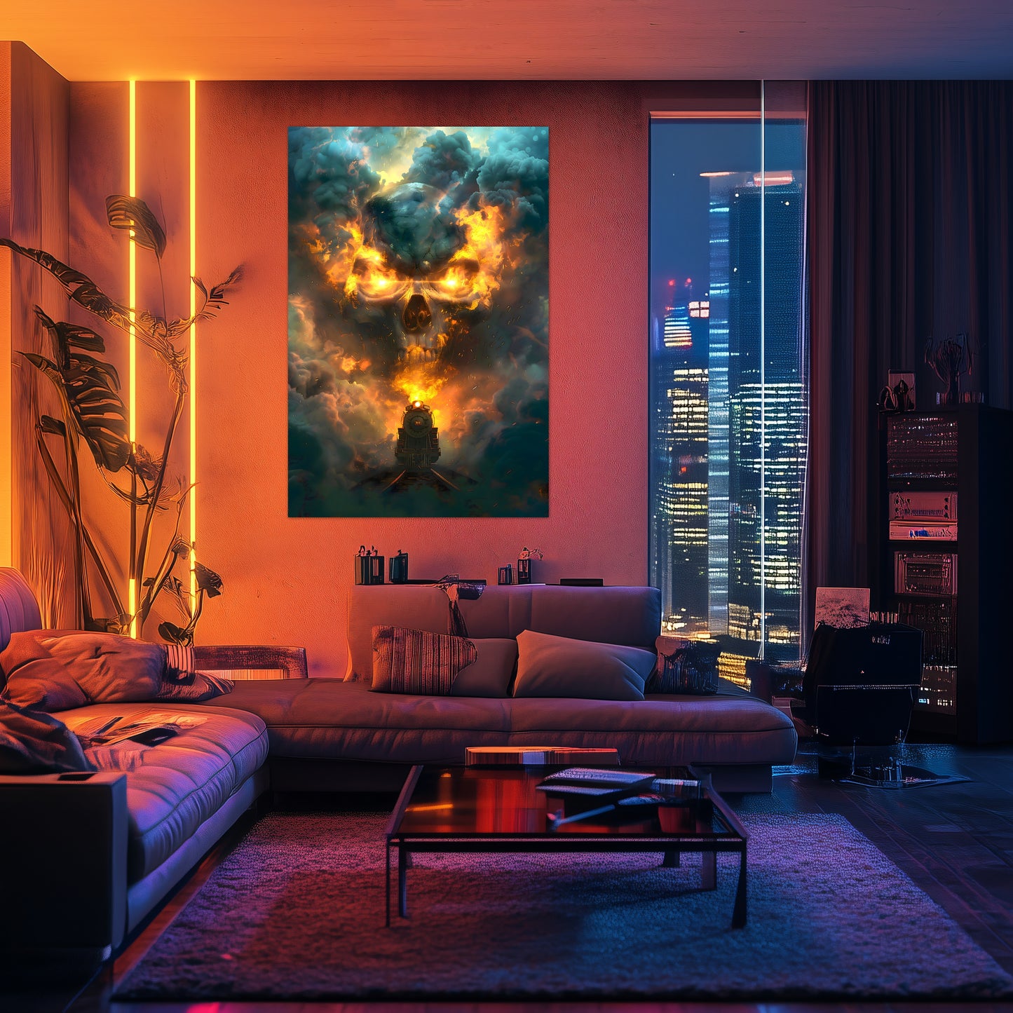 Fantasy Train Poster – Oblivion Express | Awe-Inspiring Wall Art for Sci-Fi & Fantasy Train Enthusiasts | Unique and Exclusive Artwork
