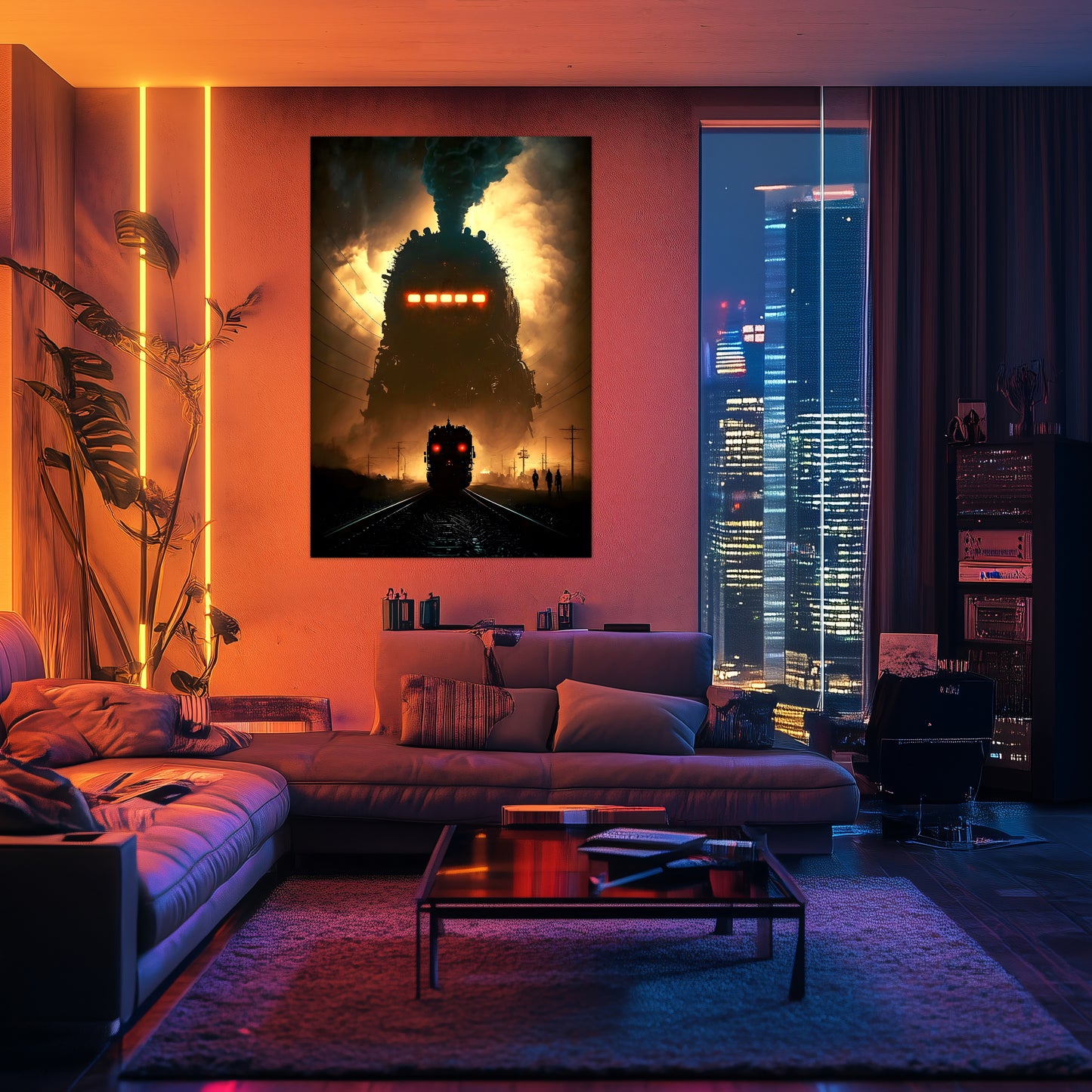 Post-Apocalyptic Train Poster – The Endbringer | Awe-Inspiring Wall Art for Sci-Fi & Fantasy Train Enthusiasts | Unique and Exclusive Artwork