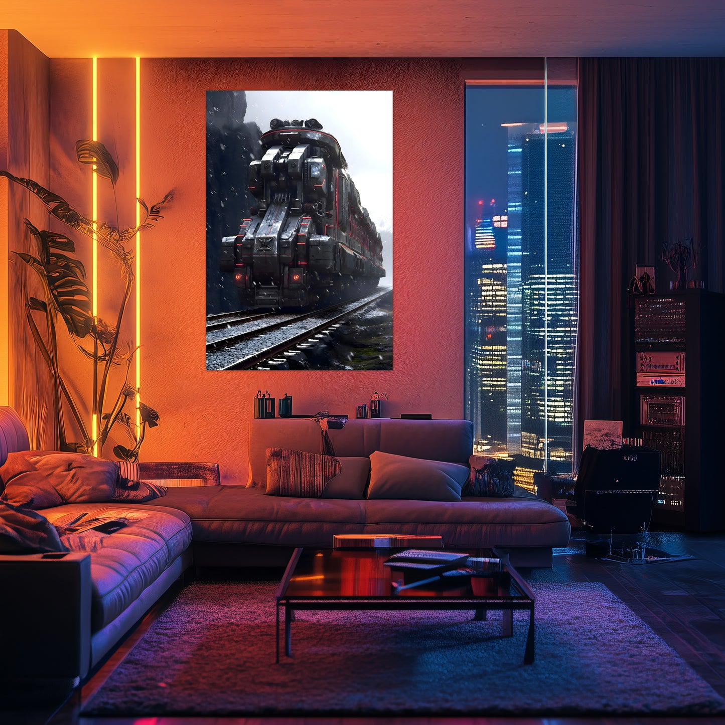 Dystopia Train Poster – Ironridge Bastion | Awe-Inspiring Wall Art for Sci-Fi & Fantasy Train Enthusiasts | Unique and Exclusive Artwork