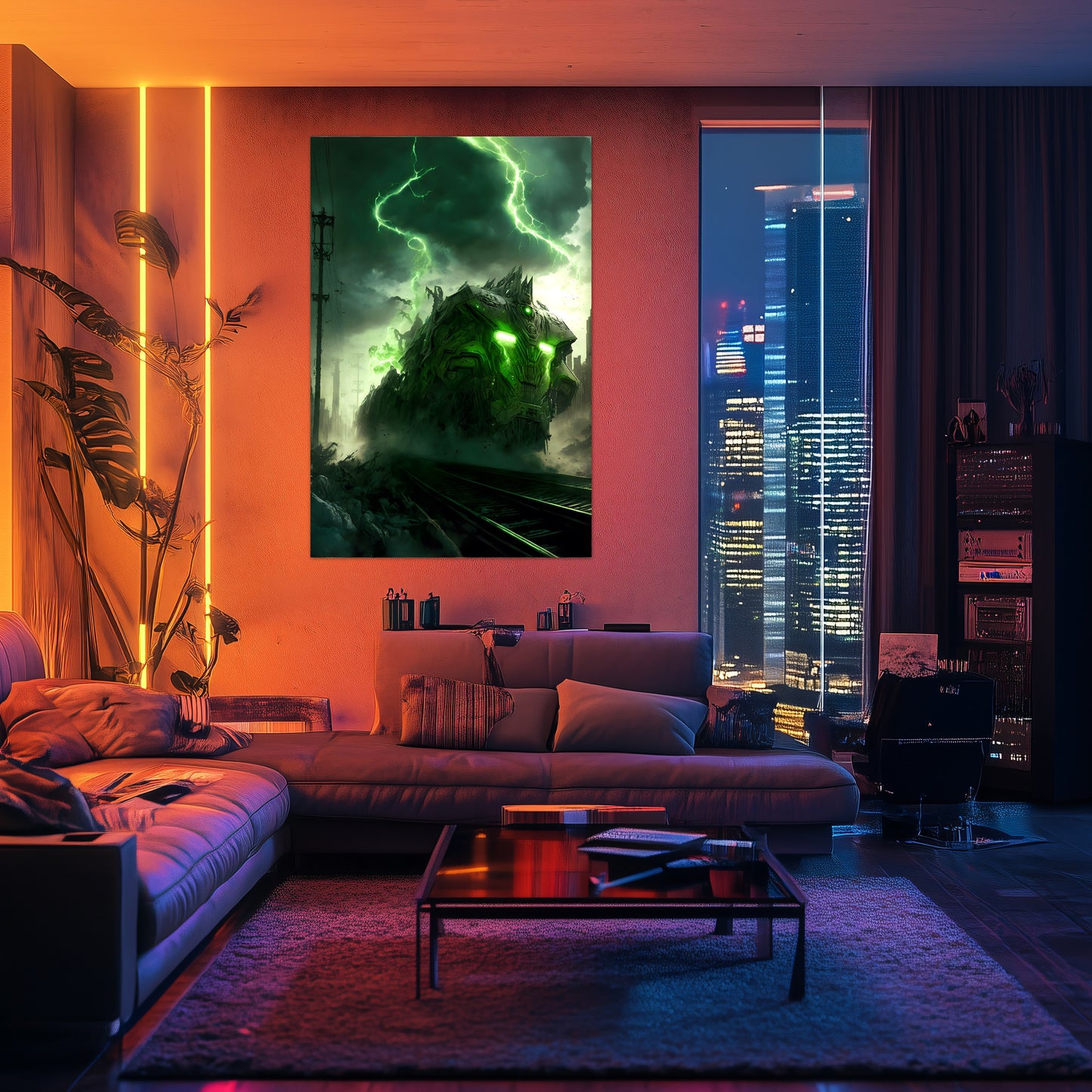Zombie Train Poster – Wraithstorm Oppressor | Awe-Inspiring Wall Art for Sci-Fi & Fantasy Train Enthusiasts | Unique and Exclusive Artwork