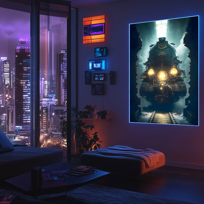 Diesel Train Poster – Tempus Imperator | Awe-Inspiring Wall Art for Sci-Fi & Fantasy Train Enthusiasts | Unique and Exclusive Artwork